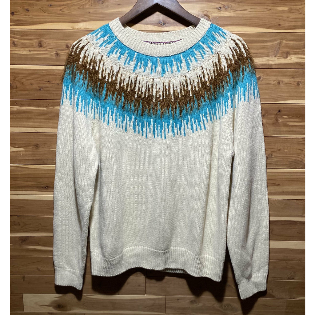3Tone Turquoise & Brown Sweater