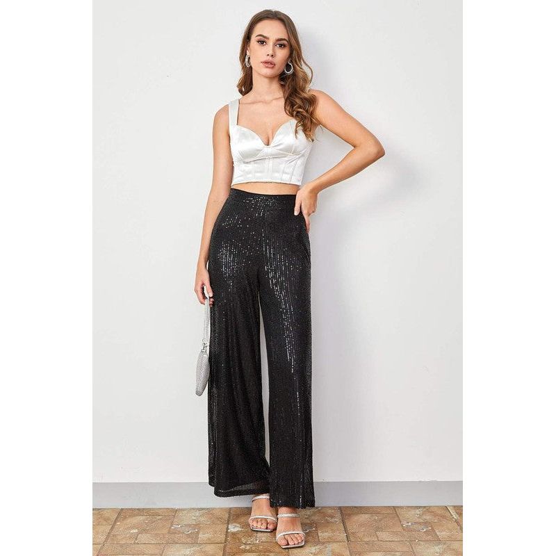 FLARE SEQUIN PANTS