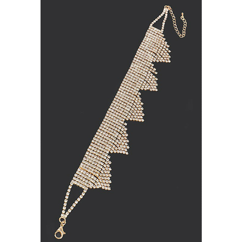 Rhinestone Star Choker Necklace