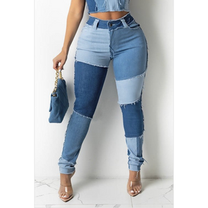 Curvy Color Block Jean