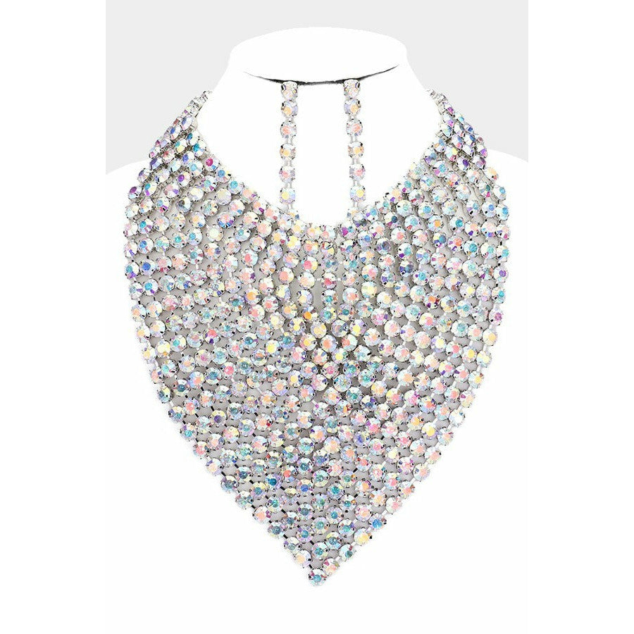 Jiaroswwei Women Fashion Multicolor Rhinestone Y-shaped Branch Bib Collar  Chain Necklace - Walmart.com