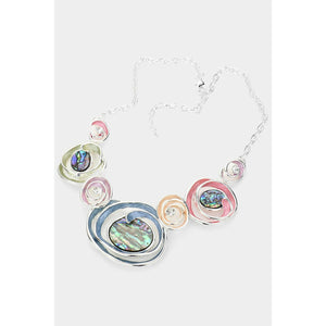 Multicolored Abstract Necklace Set