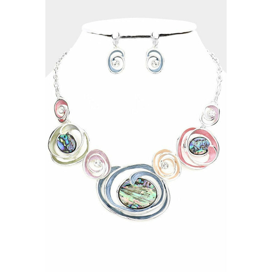 Multicolored Abstract Necklace Set