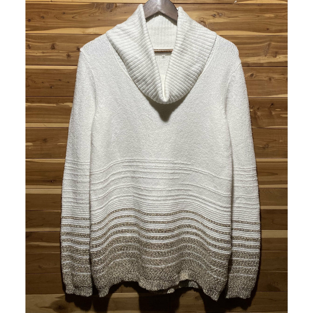 Creamy White & Brown Sweater